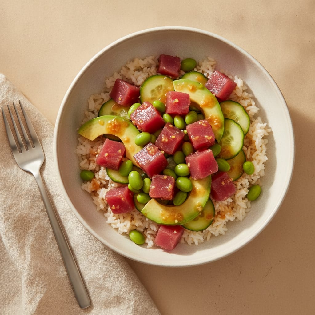 Ahi Tuna Bowl with Avocado & Ponzu
