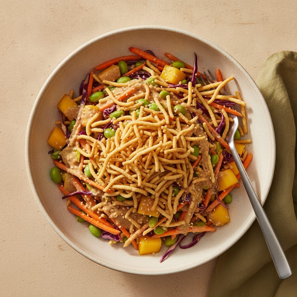 Asian Crunch Salad with Sesame Ginger Dressing