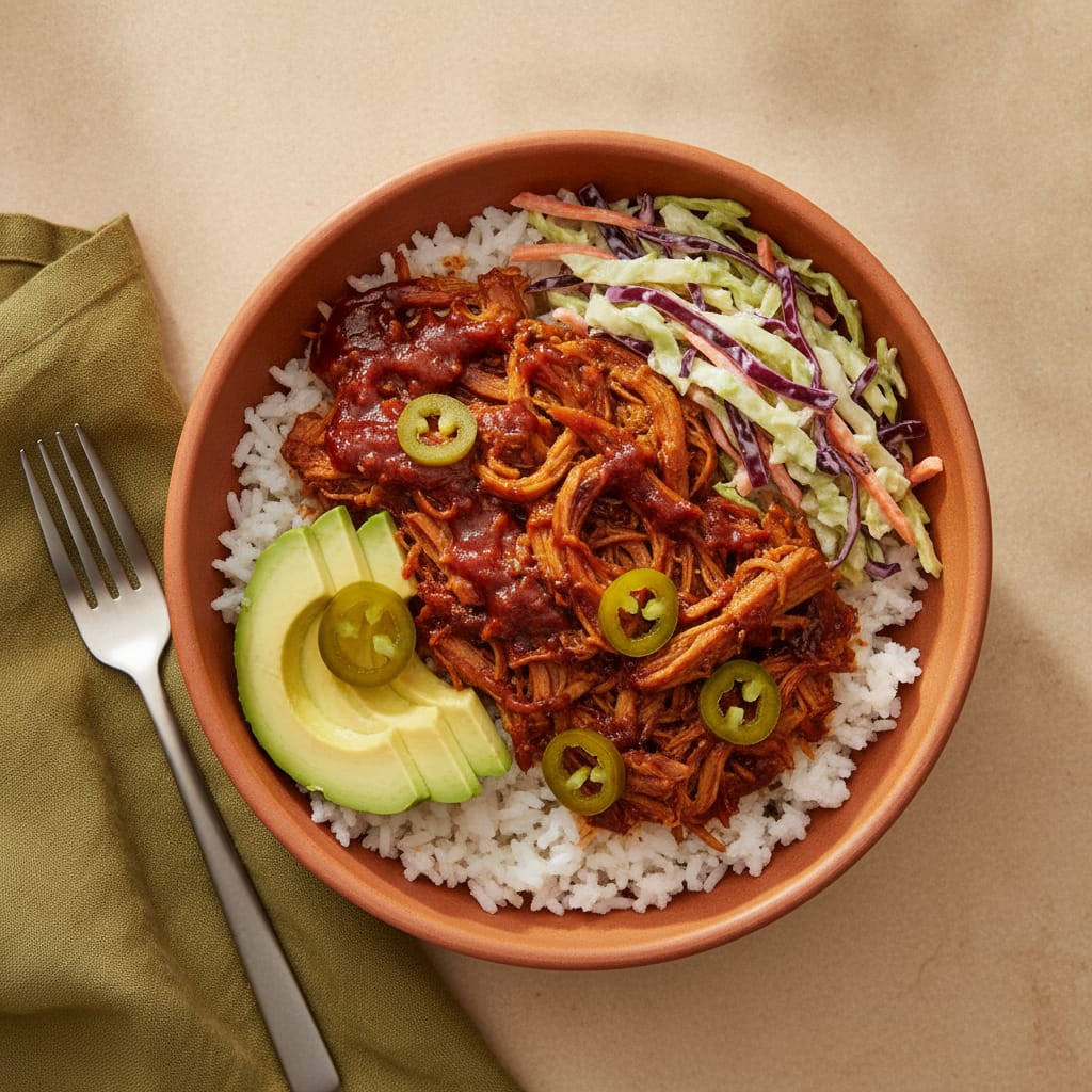 BBQ Pulled Jackfruit Bowl with Slaw