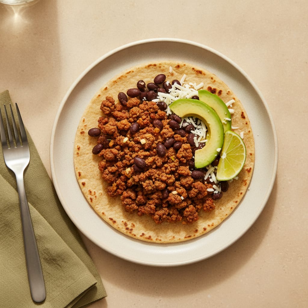 Beef Tacos with Black Beans