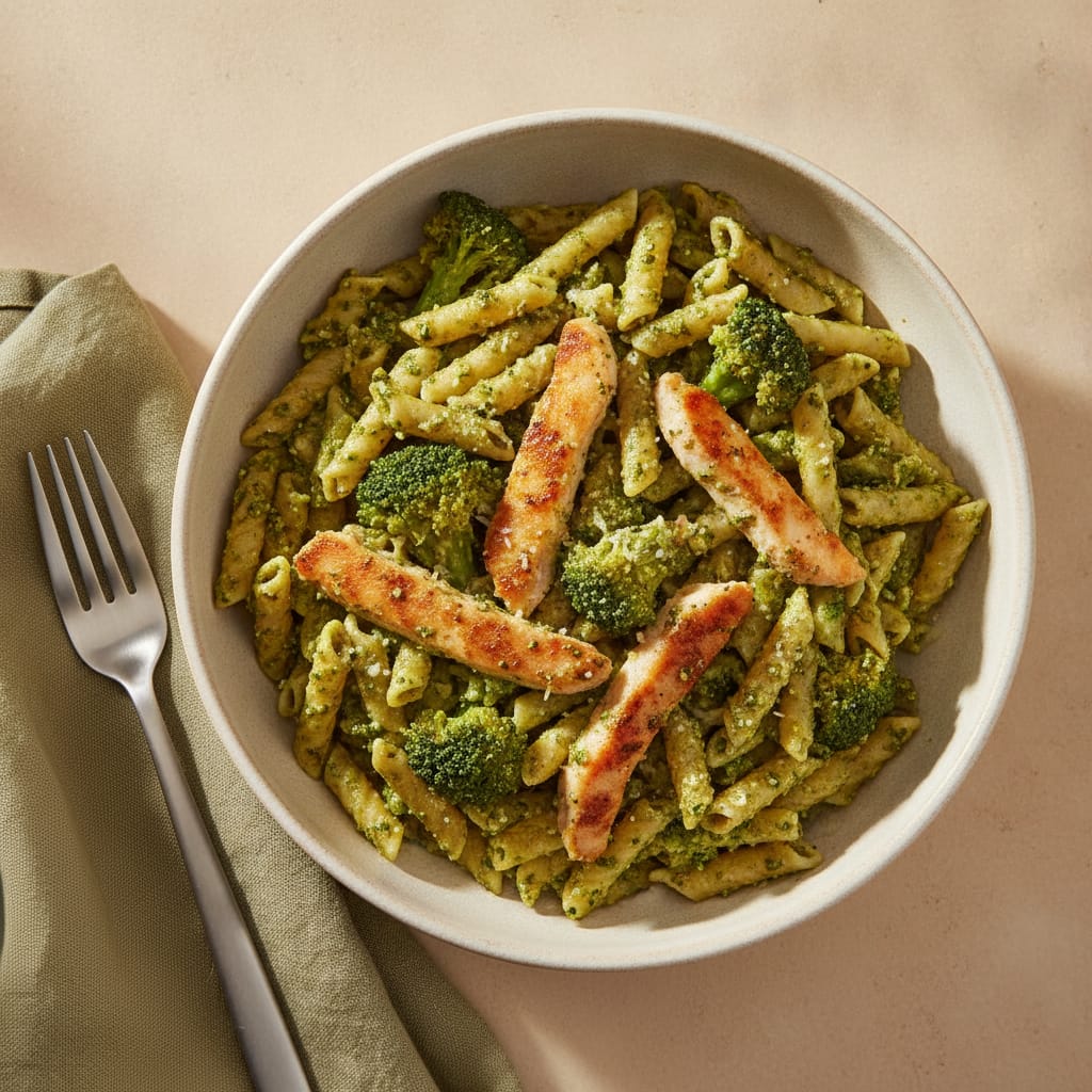 Broccoli Pesto Pasta with Chicken