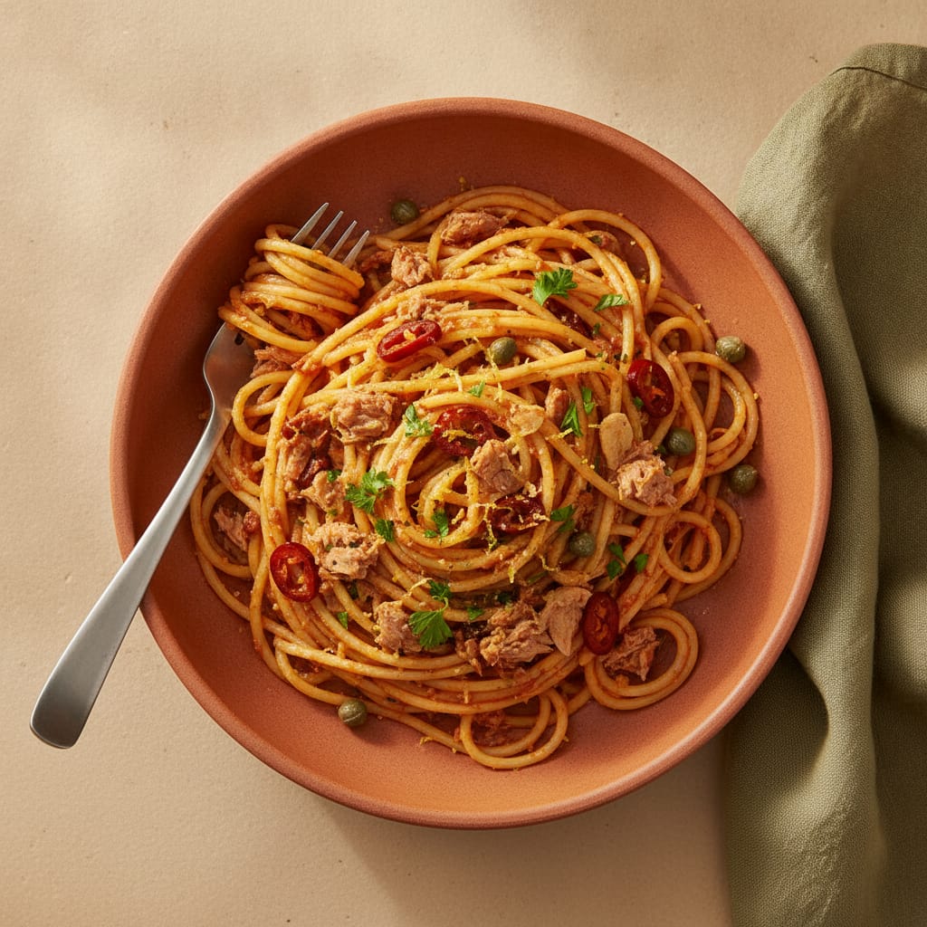 Calabrian Chili Tuna Spaghetti
