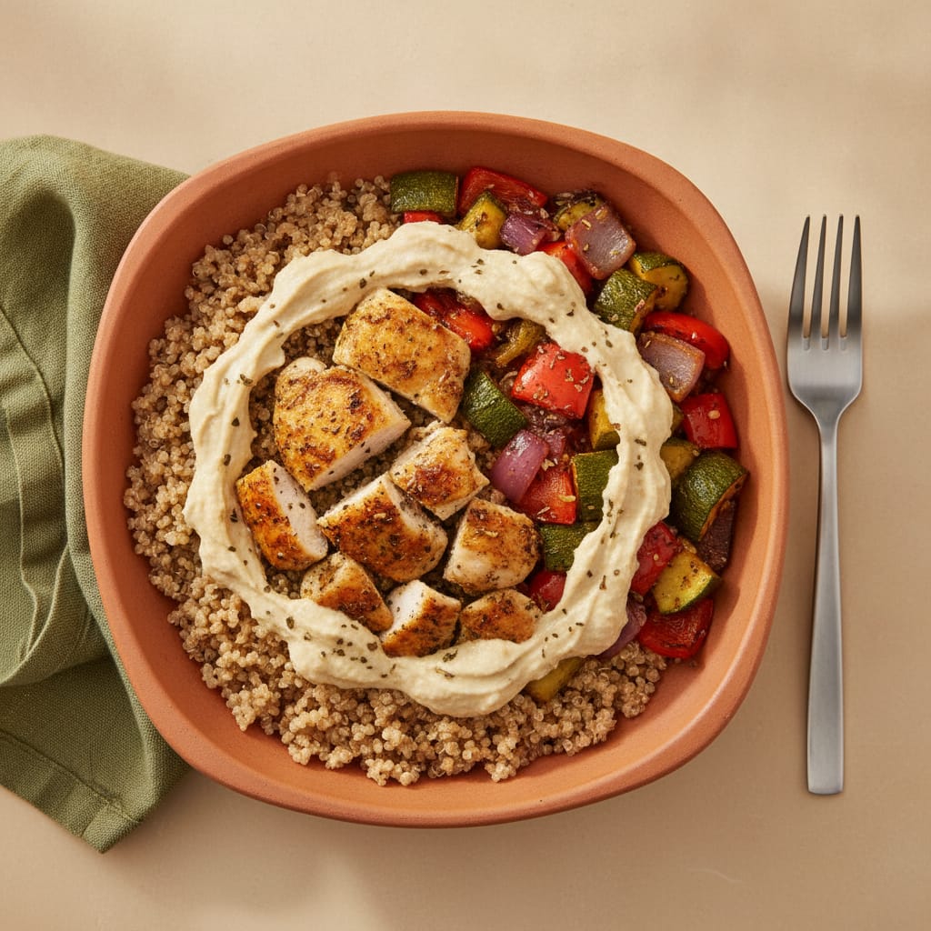 Chicken & Roasted Veg Quinoa Bowl