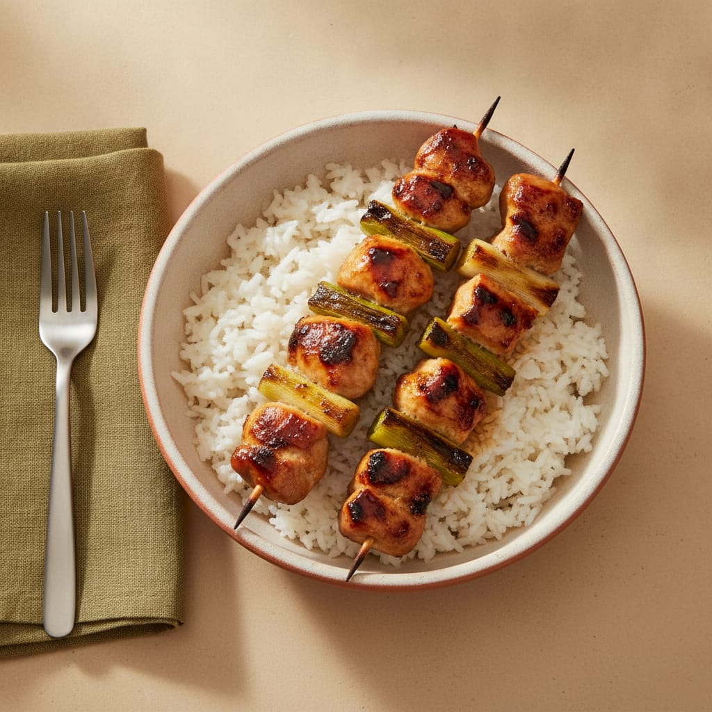 Chicken Yakitori with Rice