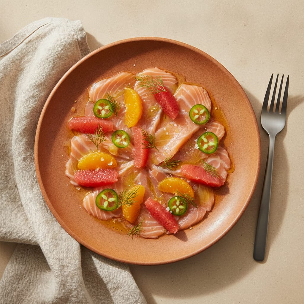 Citrus-Marinated Salmon Crudo