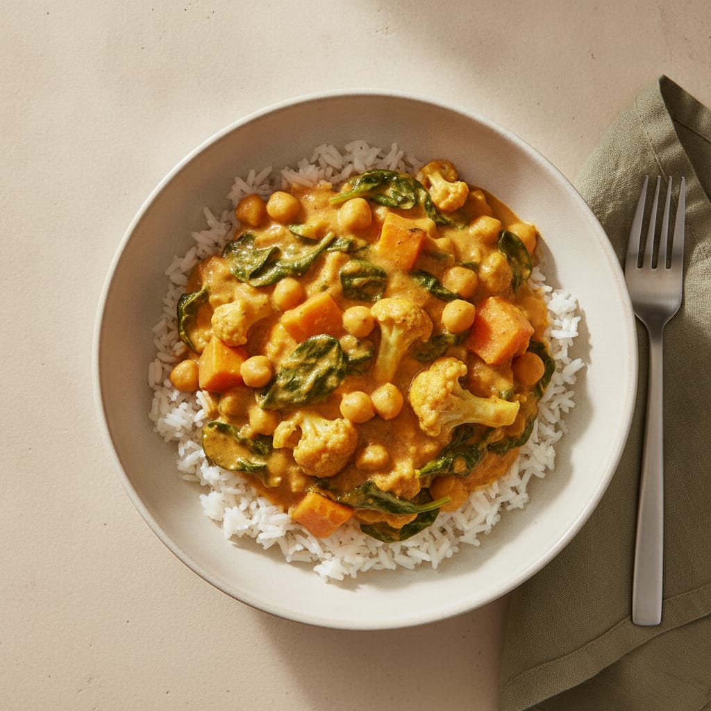 Coconut Veggie Curry Bowl