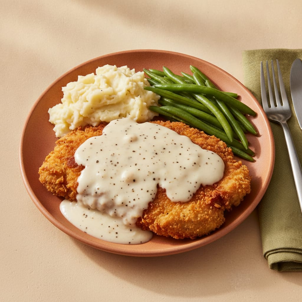 Country Fried Steak with White Gravy