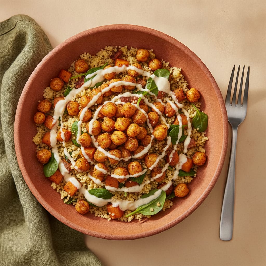 Crispy Chickpea & Couscous Bowl