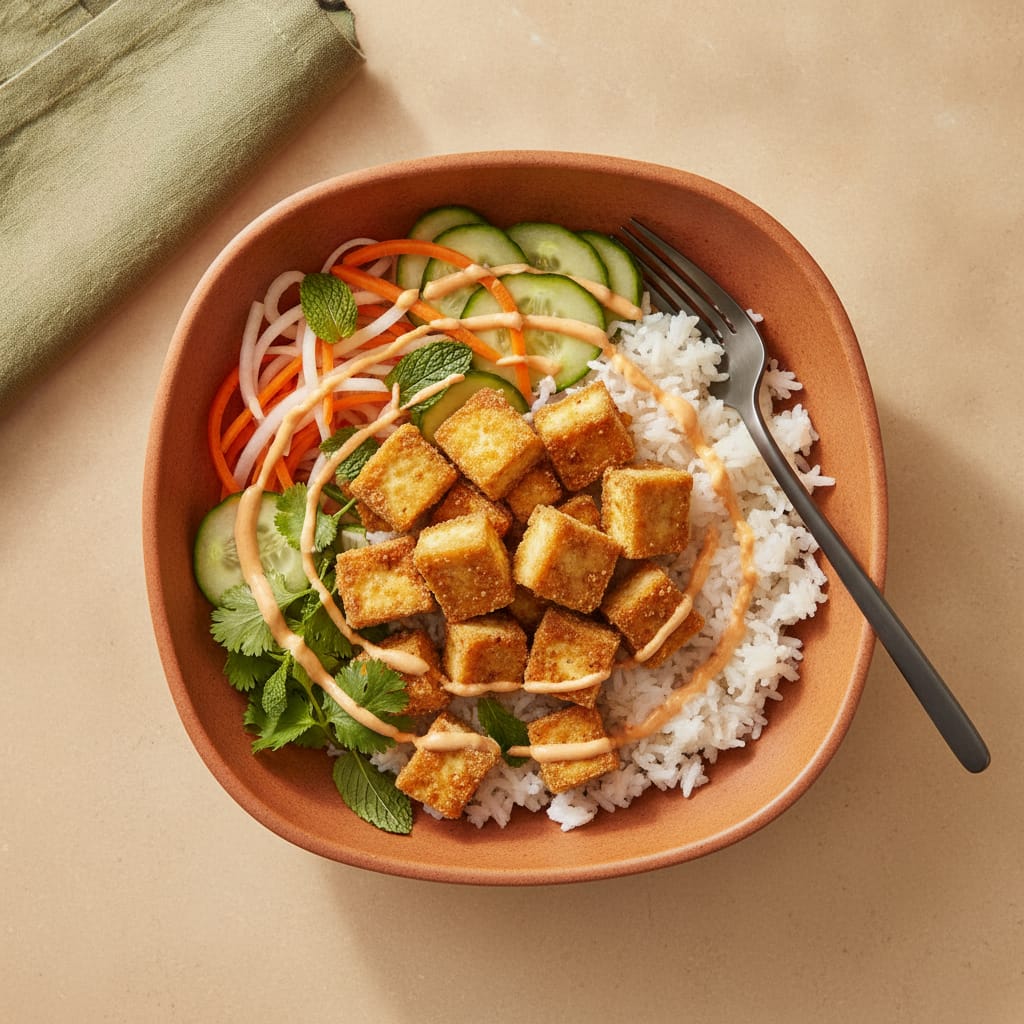 Crispy Tofu Banh Mi Bowl