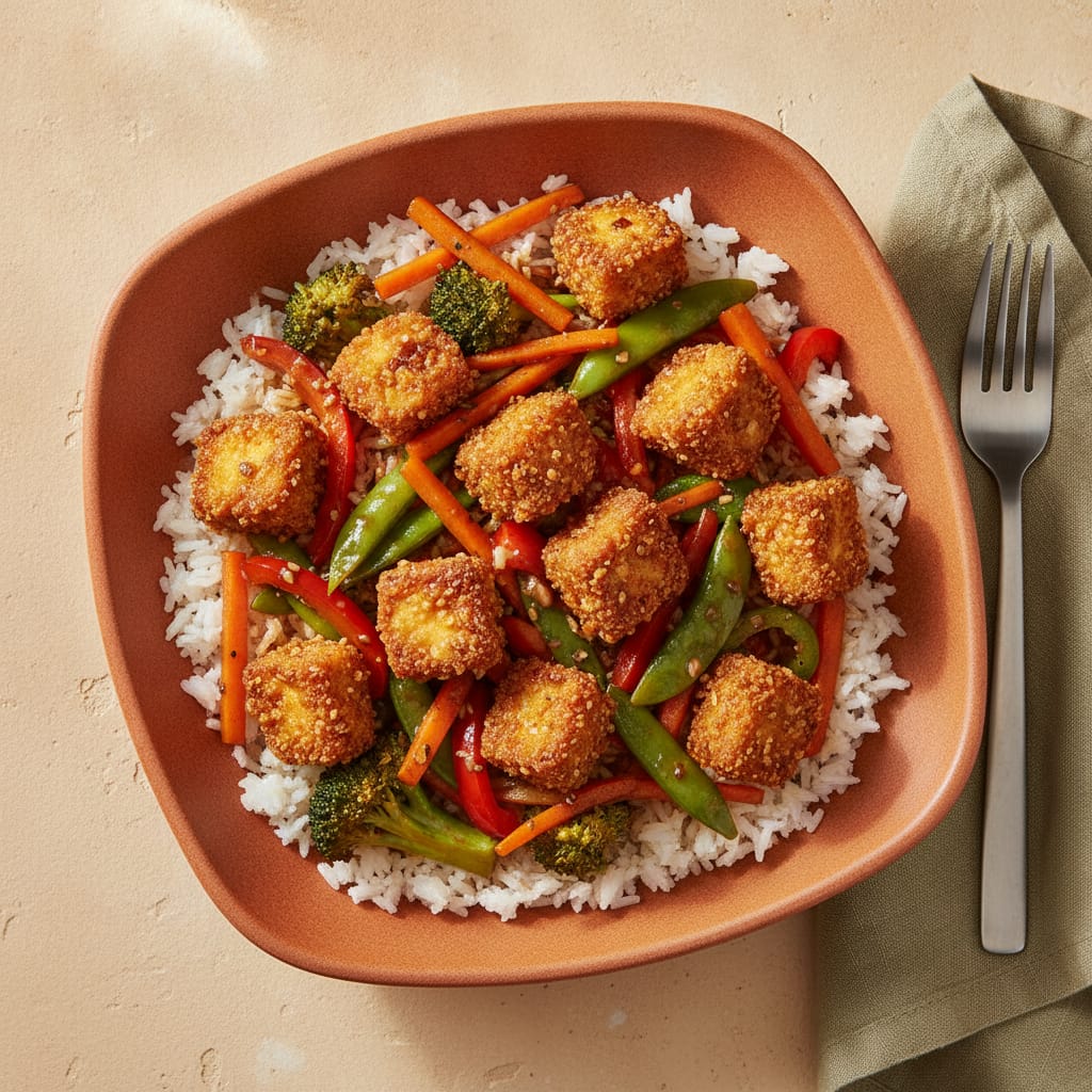 Crispy Tofu & Veggie Stir-Fry