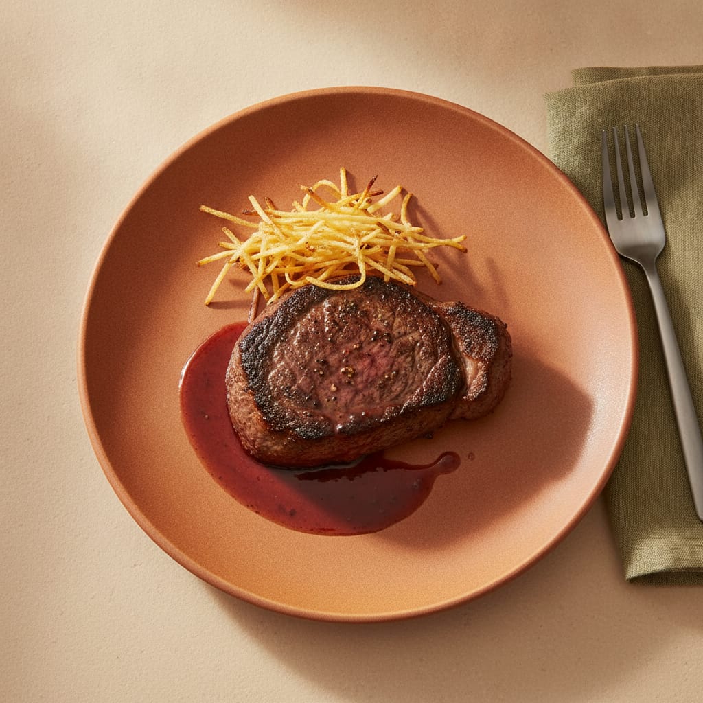 Filet Mignon with Red Wine Reduction