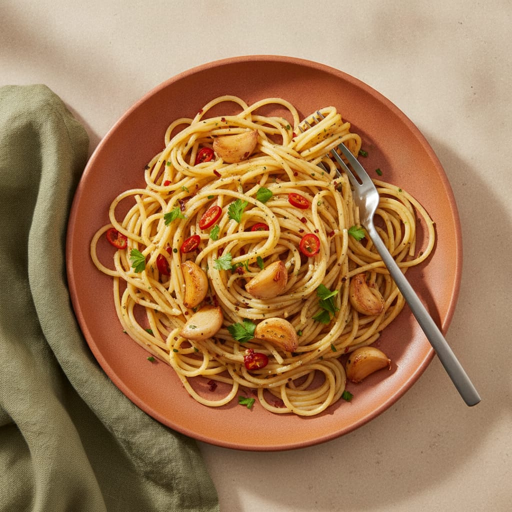 Garlic Confit Spaghetti