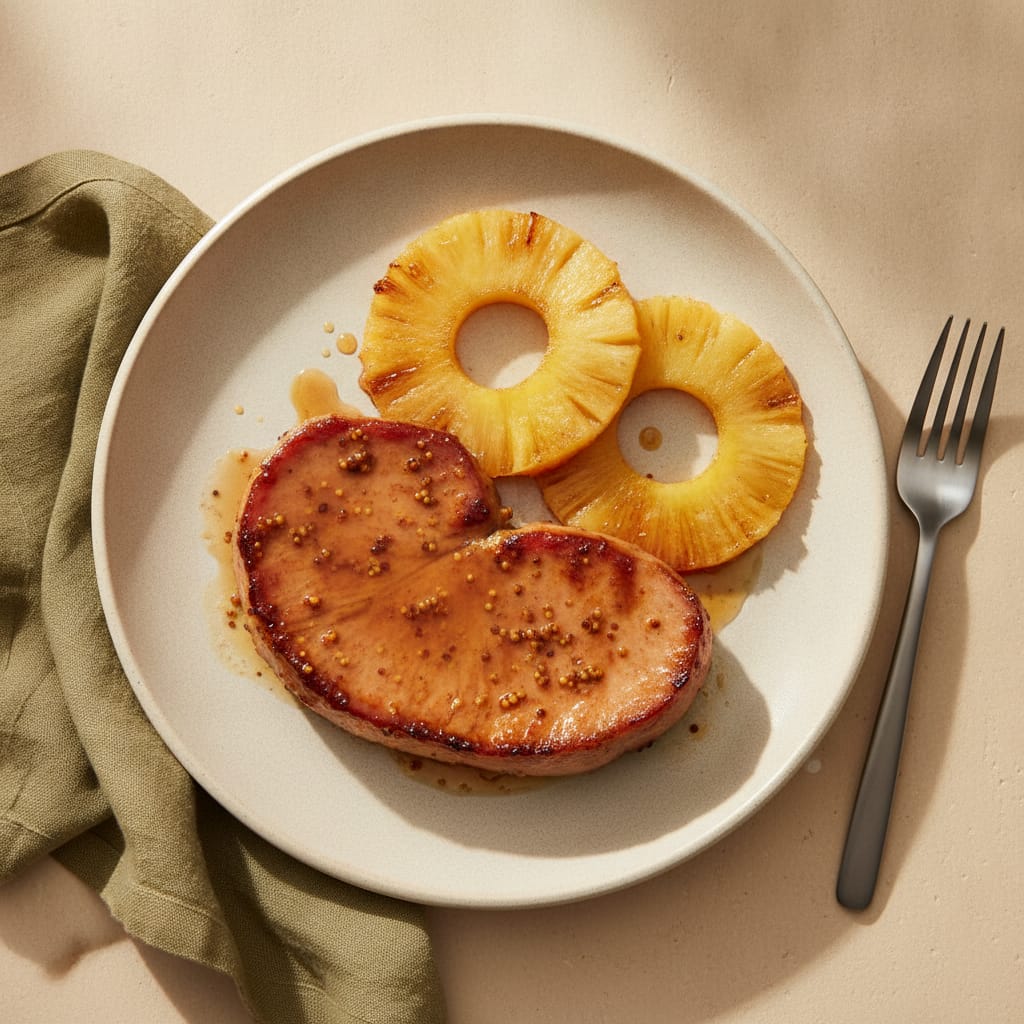 Glazed Gammon with Pineapple
