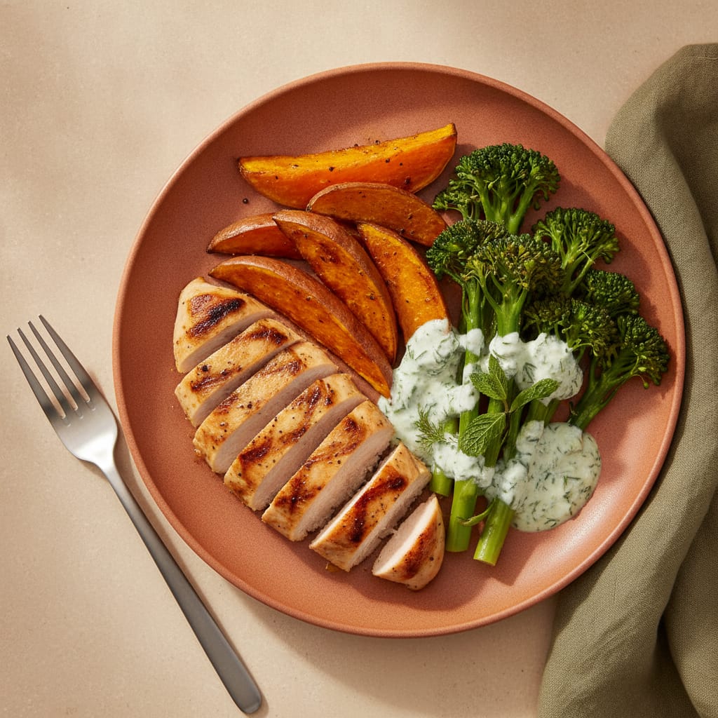 Grilled Chicken & Sweet Potato Power Plate