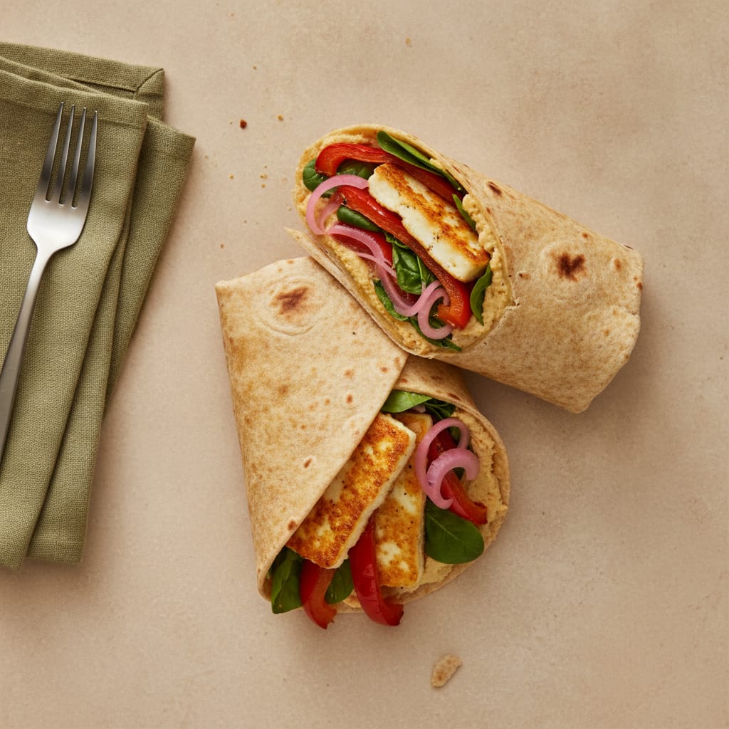 Halloumi & Roasted Pepper Wrap