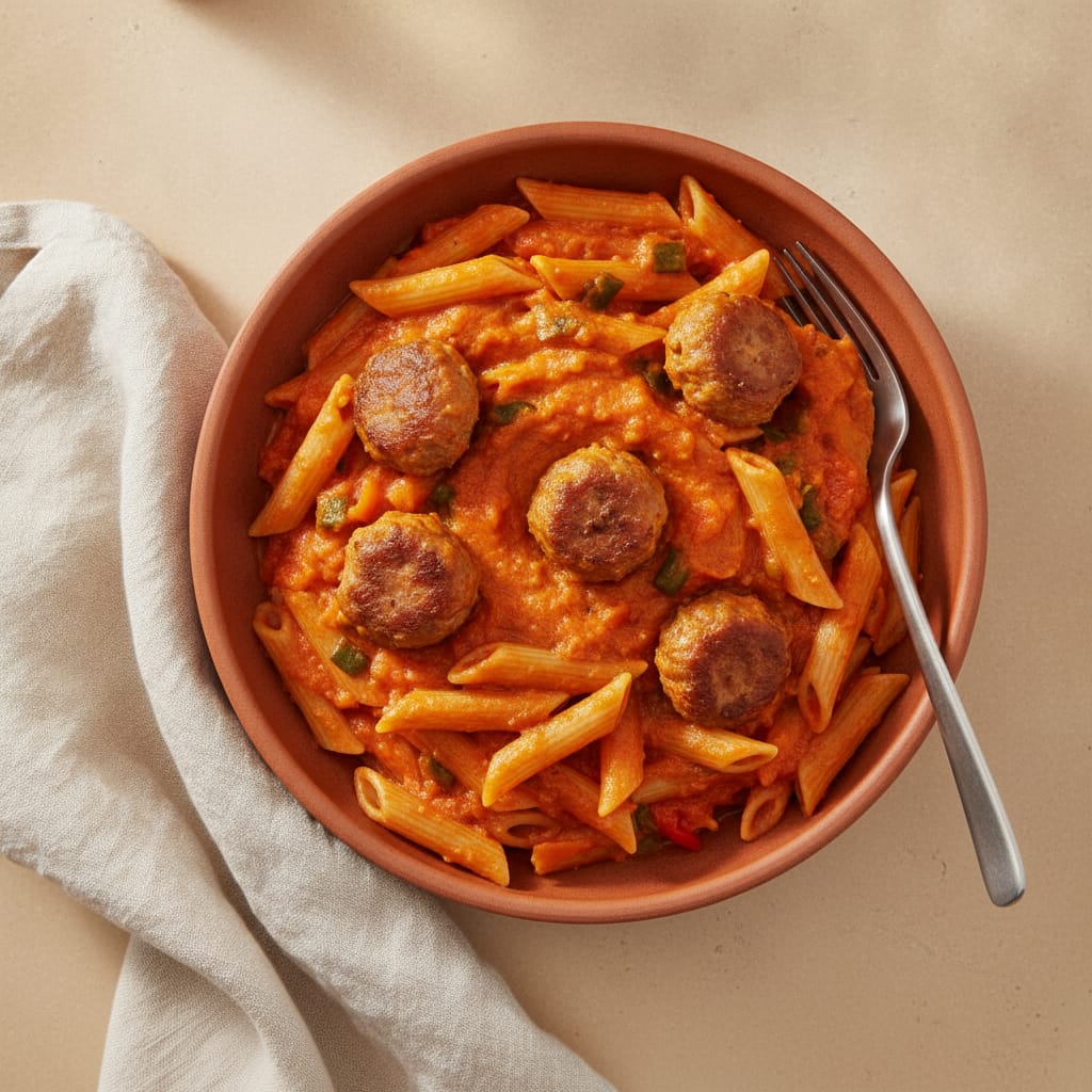 Hidden Veg Tomato Pasta with Sausage