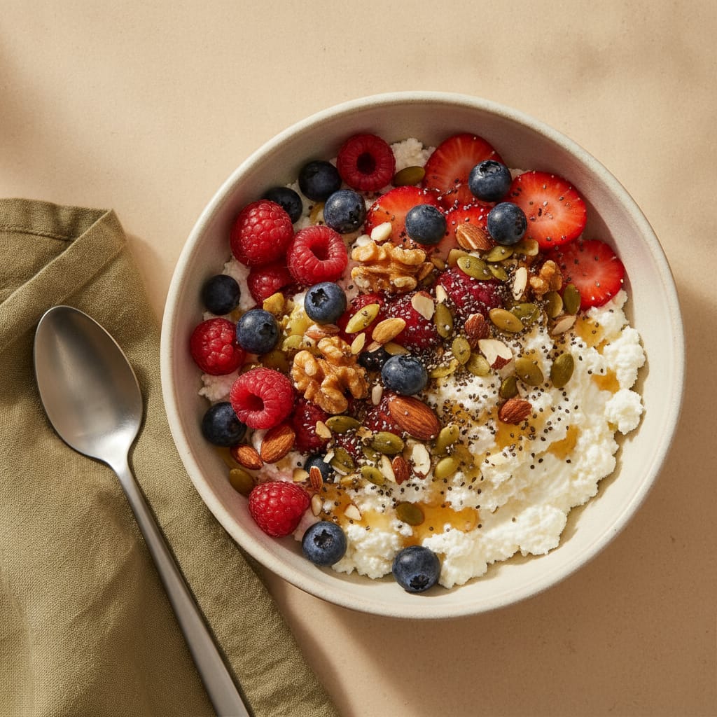 High-Protein Cottage Cheese & Berry Bowl