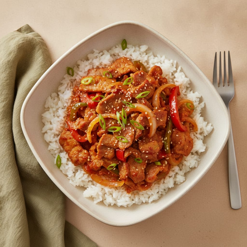 Jeyuk Bokkeum (Korean Spicy Pork)
