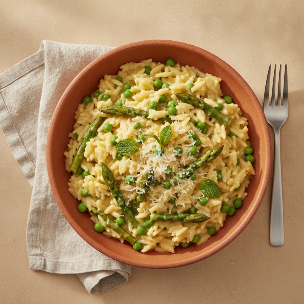 Lemon Asparagus Orzo