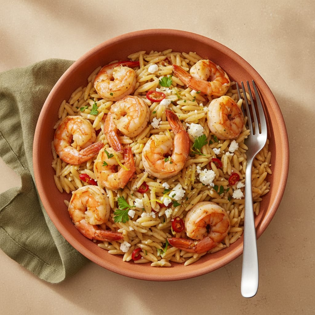 Lemon Prawn Orzo