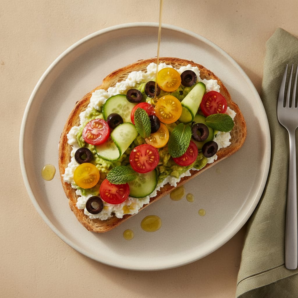 Loaded Mediterranean Avocado Toast