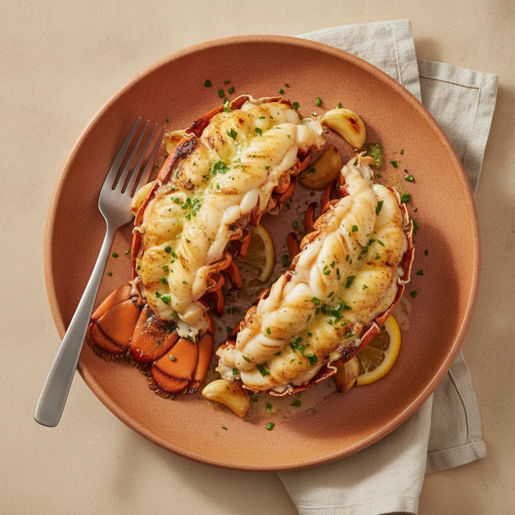 Lobster Tails with Garlic Butter & Lemon