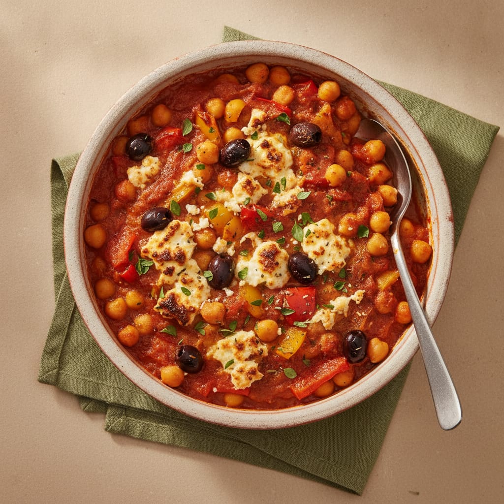 Mediterranean Chickpea Bake
