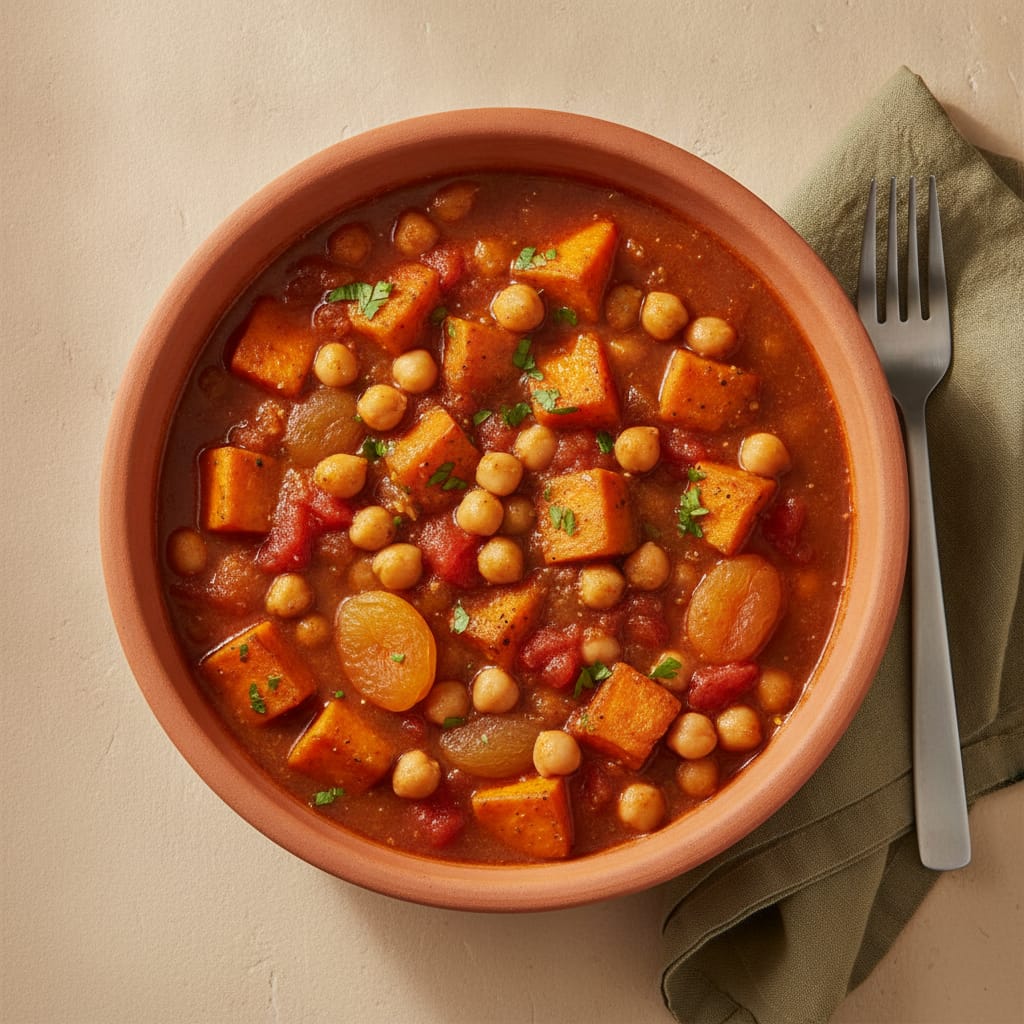 Moroccan Chickpea & Sweet Potato Stew