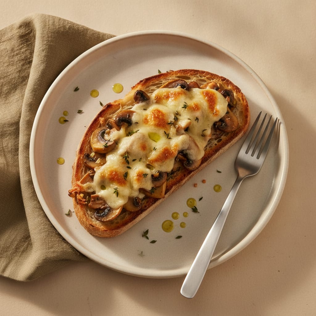 Mushroom & Gruyère Tartine