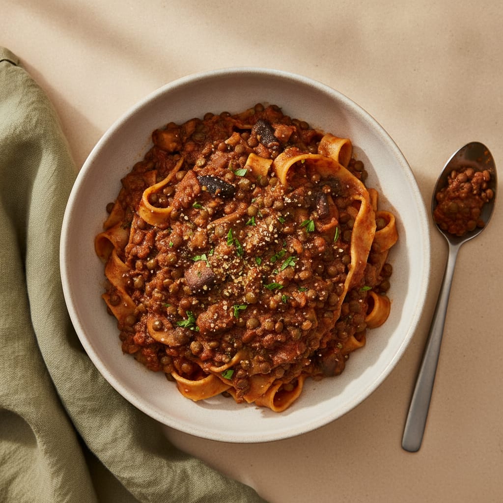 Mushroom & Lentil Bolognese