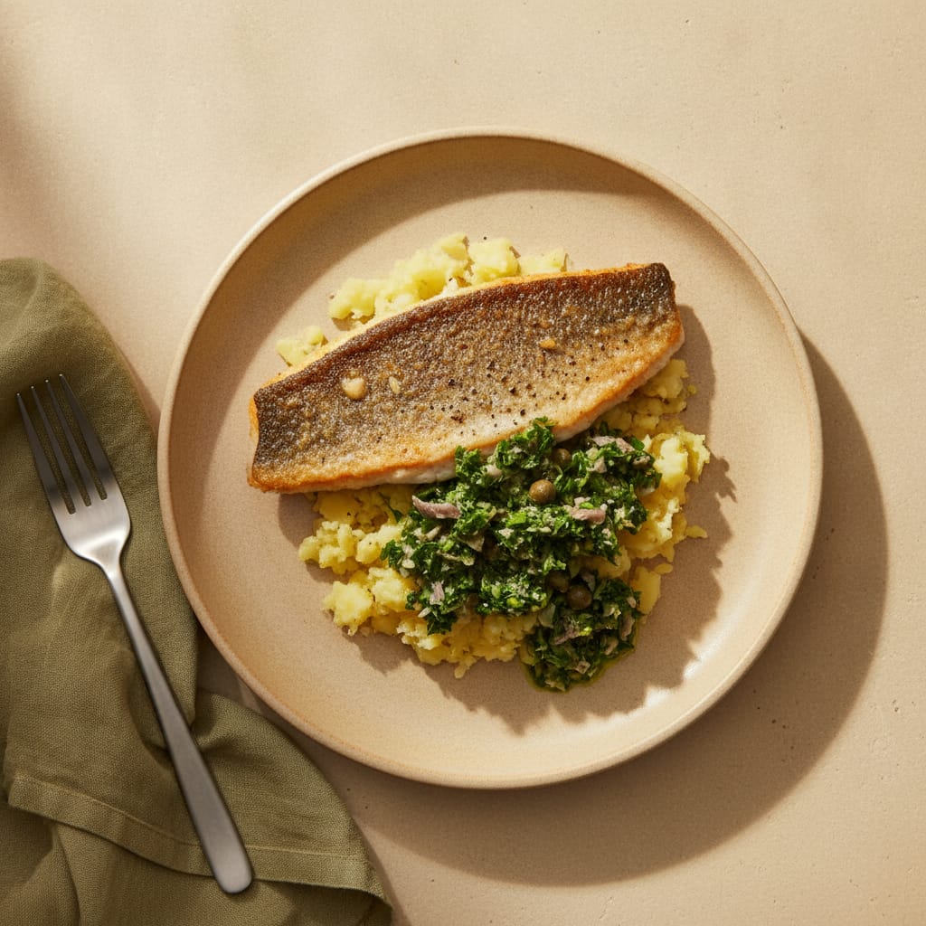 Pan-Seared Sea Bass with Salsa Verde