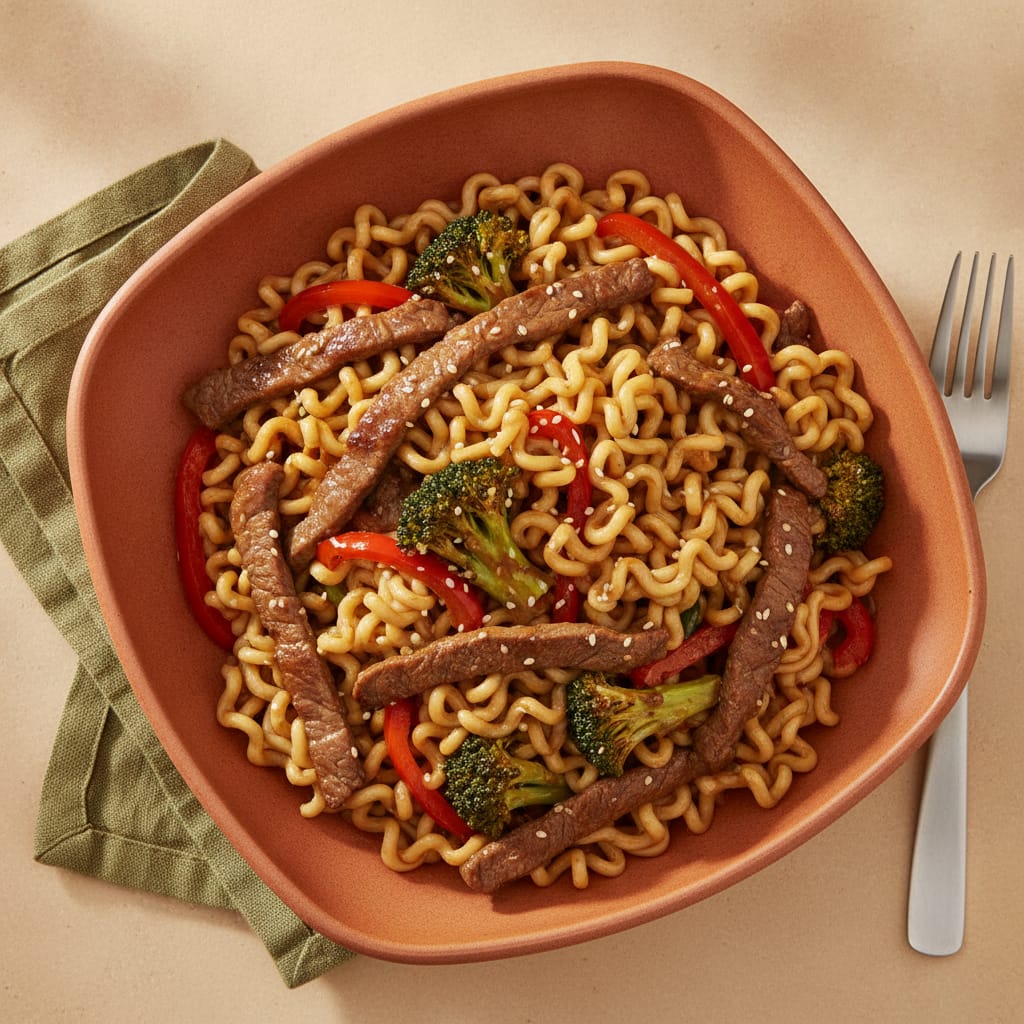 Quick Beef Stir-Fry with Noodles