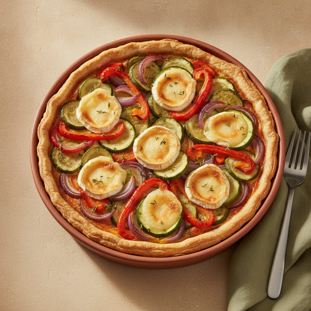 Roasted Veg & Goat's Cheese Tart