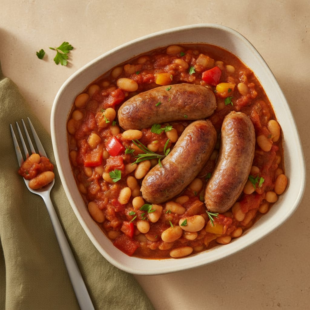 Sausage Casserole with Cannellini Beans