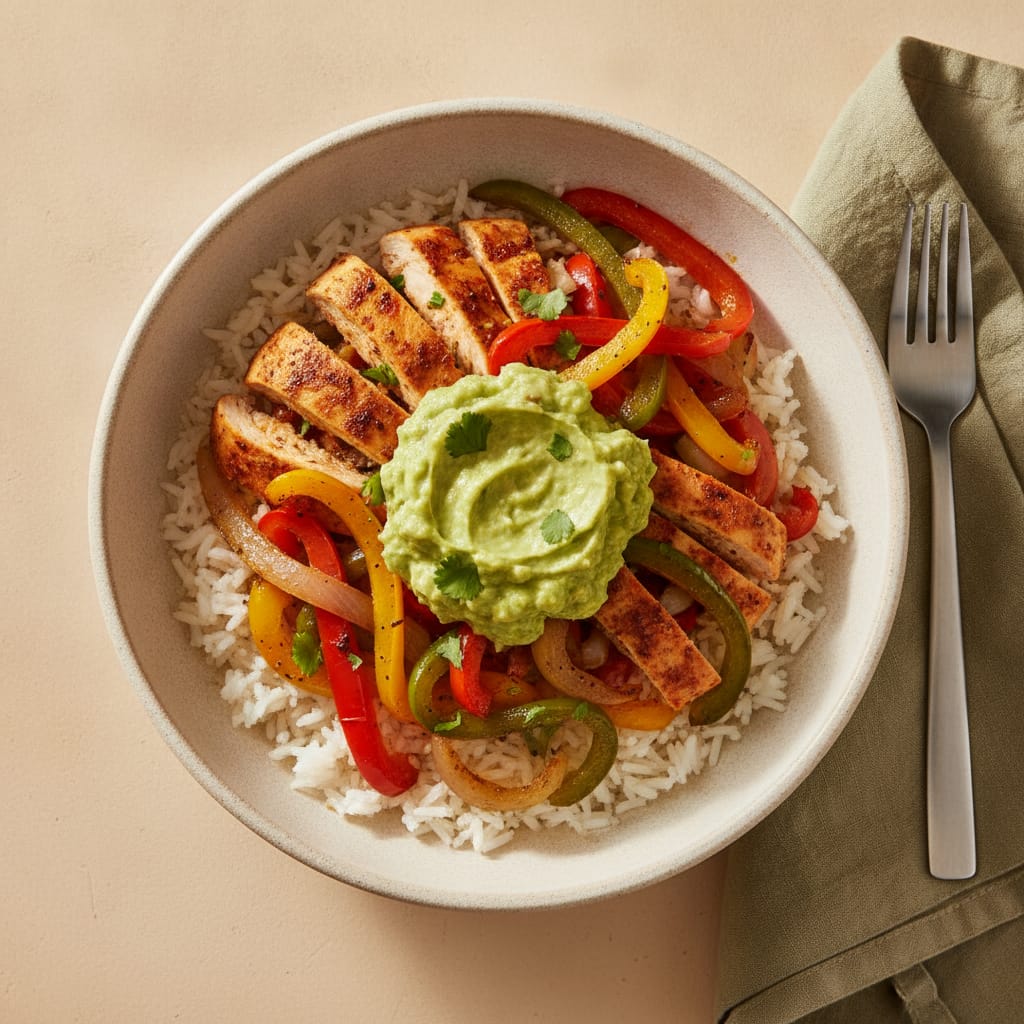Sheet-Pan Chicken Fajita Bowls