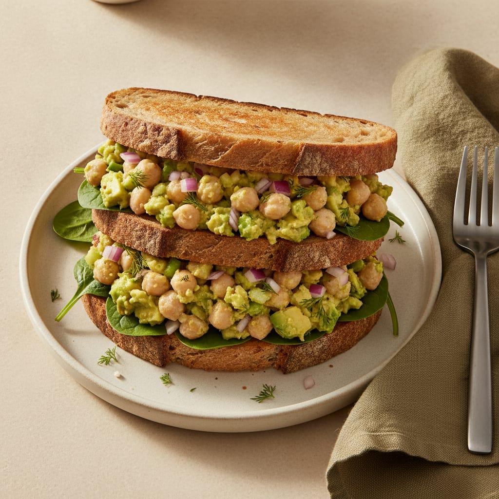 Smashed Chickpea & Avocado Sandwich