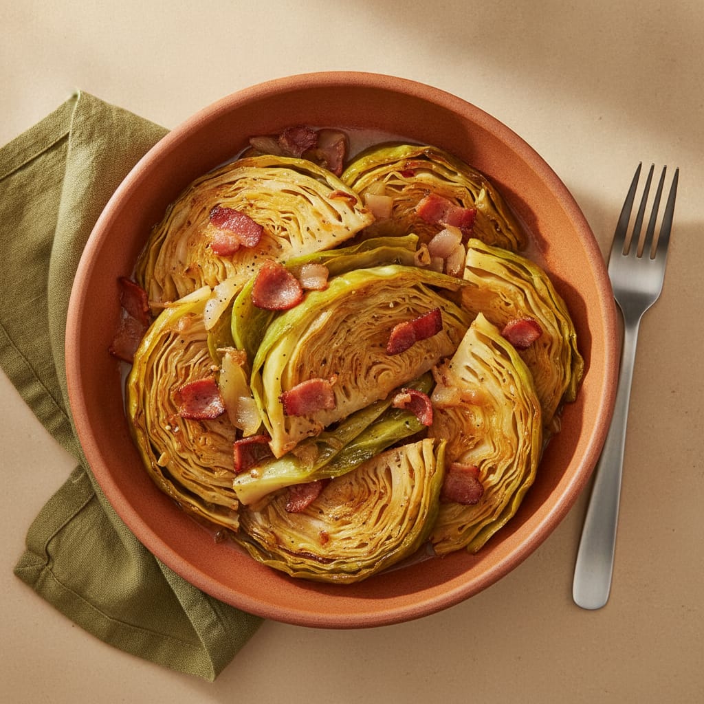 Smothered Cabbage with Bacon