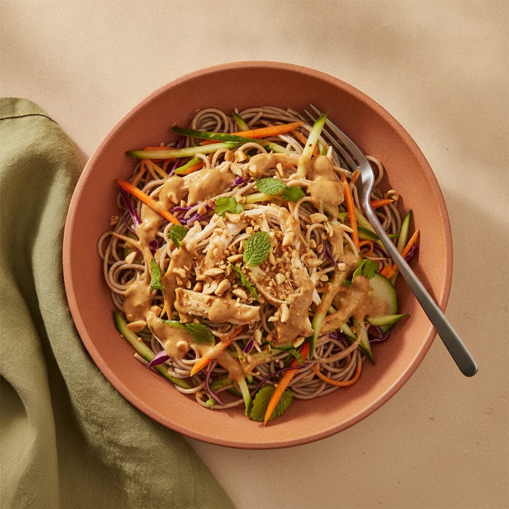 Soba Noodle Salad with Peanut Dressing