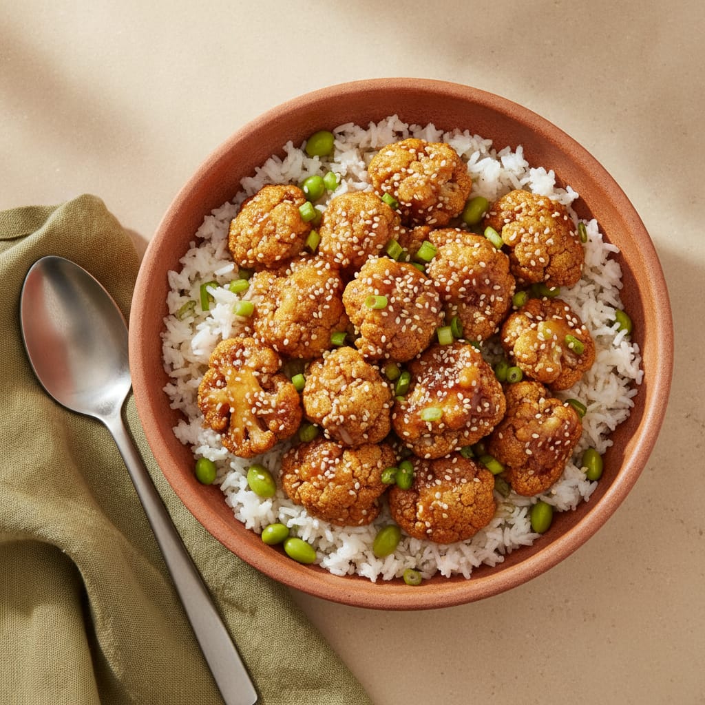 Sticky Sesame Cauliflower
