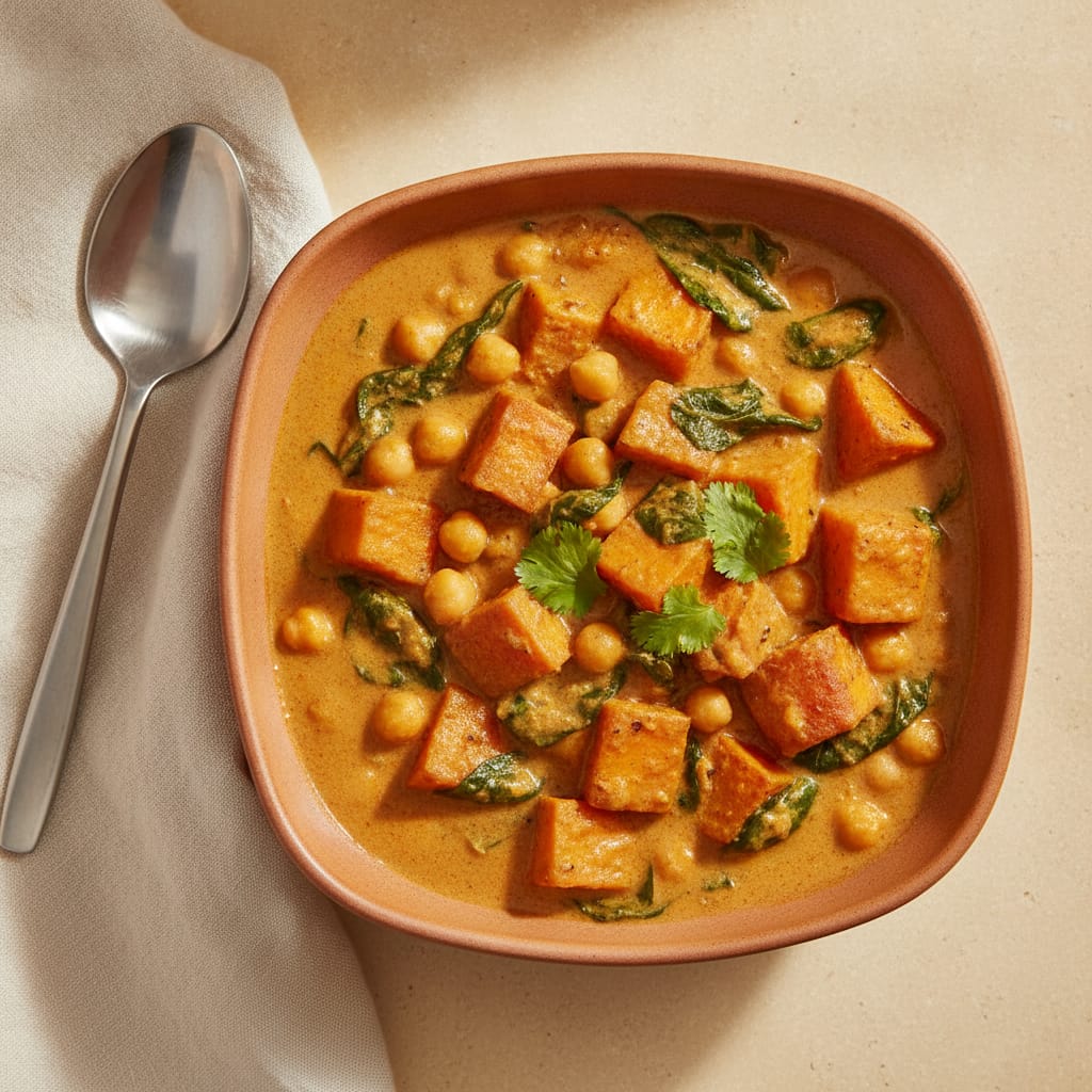 Sweet Potato & Spinach Coconut Curry
