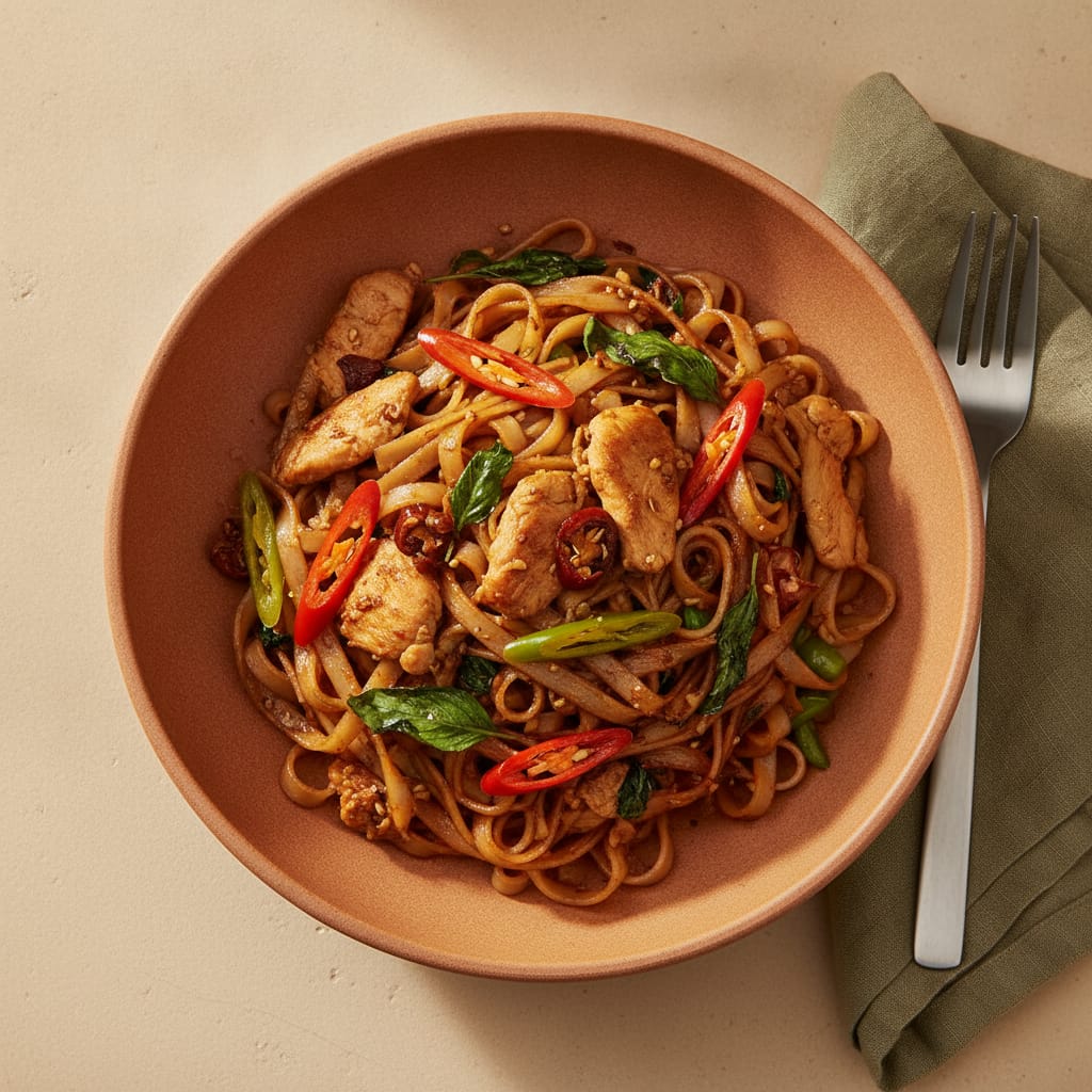 Thai Drunken Noodles (Pad Kee Mao)