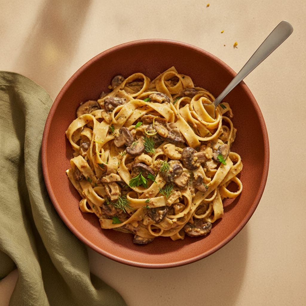 Vegan Mushroom Stroganoff