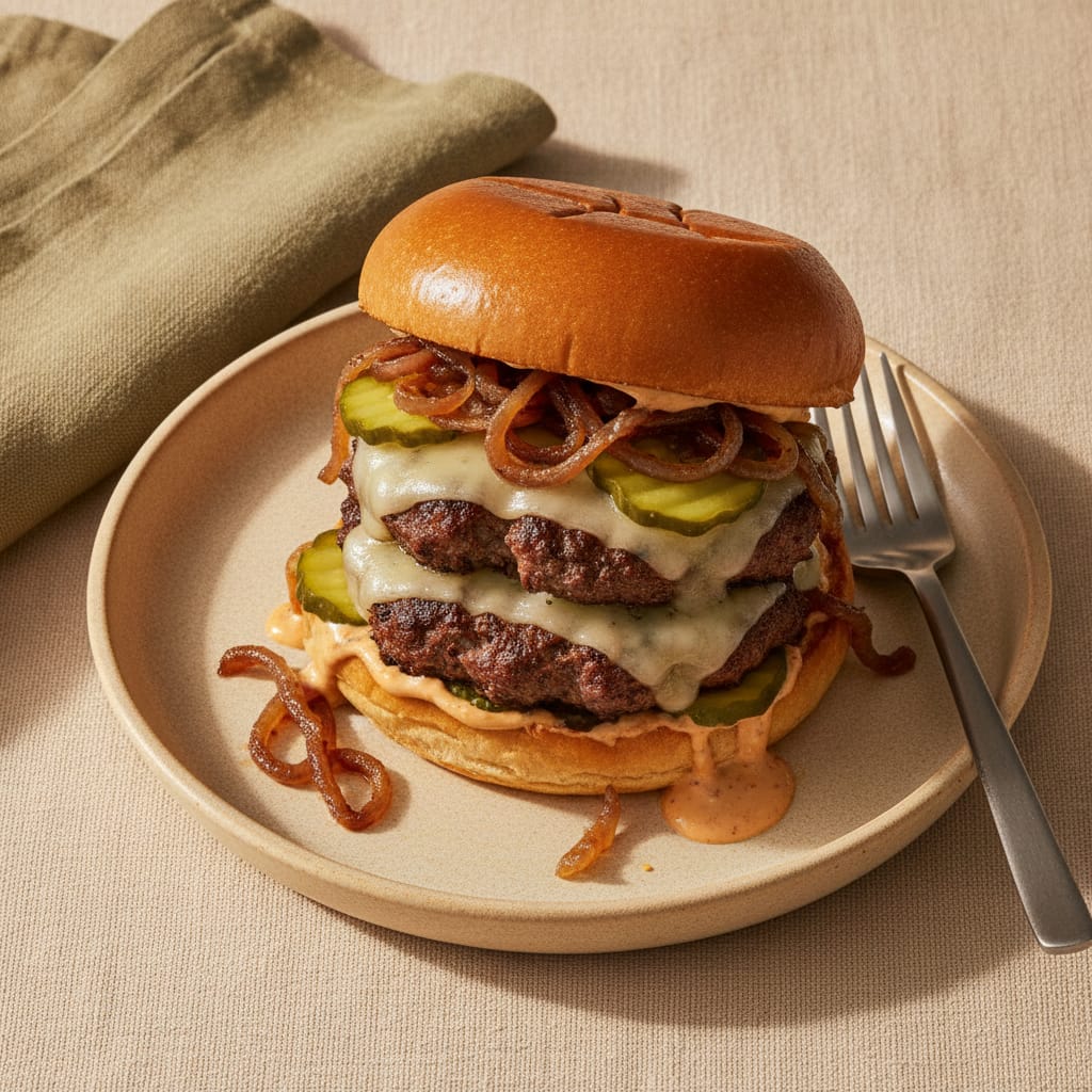 Wagyu Smashburger Stack