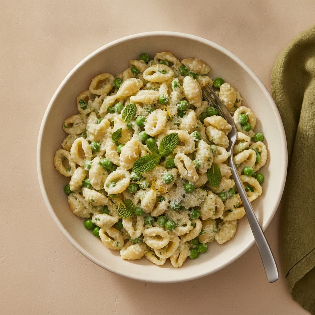 Whipped Ricotta & Pea Pasta