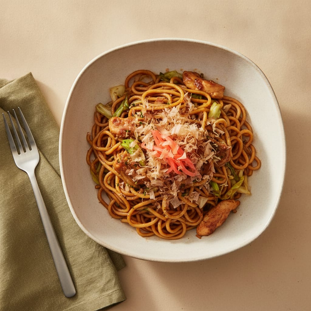 Yakisoba Noodles with Chicken